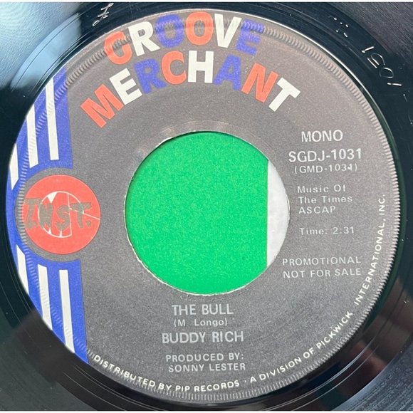 Buddy Rich The Bull 45 Jazz Funk Groove Merchant 1031 Promo - Picture 2 of 6